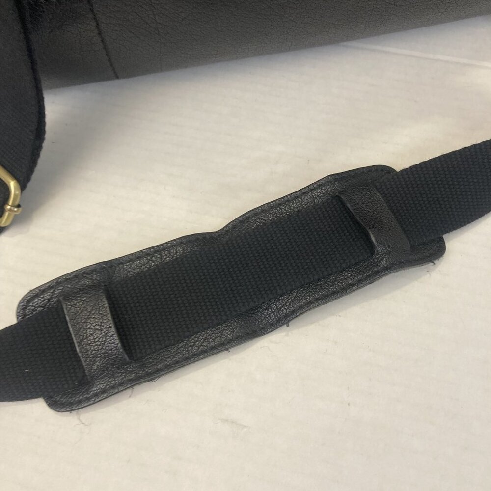 SUITSUPPLY Vintage Calf Leather Wool Bag Mens Messenger Crossbody Long Strap - Picture 16 of 16